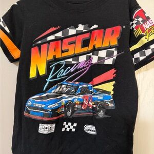 Nascar Black and White Logo Tee Graphic